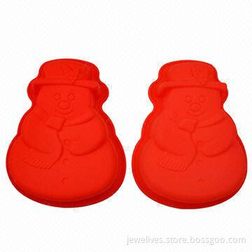 Christmas snowman-shaped silicone baking pans